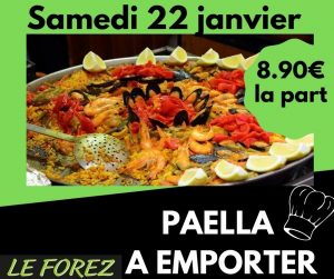 PAELLA A EMPORTER SAMEDI 22 JANVIER 2022